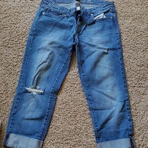 Gap Distressed Cuffed Jeans